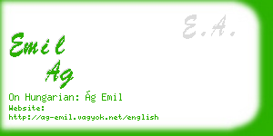 emil ag business card